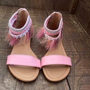 Girls fringe boho sandals